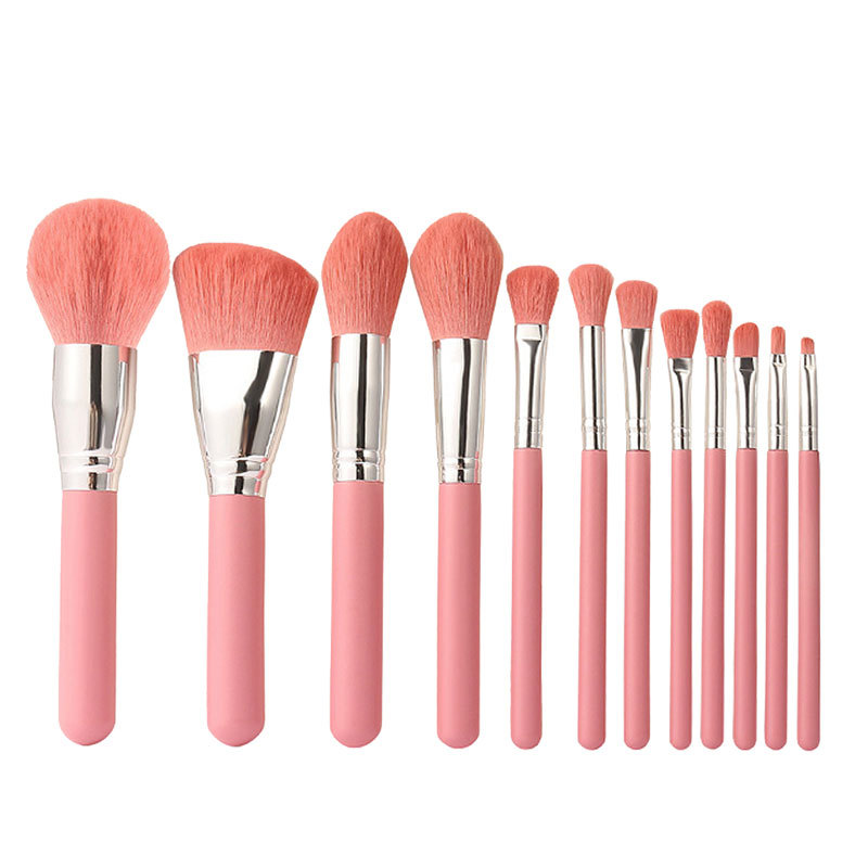 Professional Basic 11 pieces synthetic makeup brush set in good quality