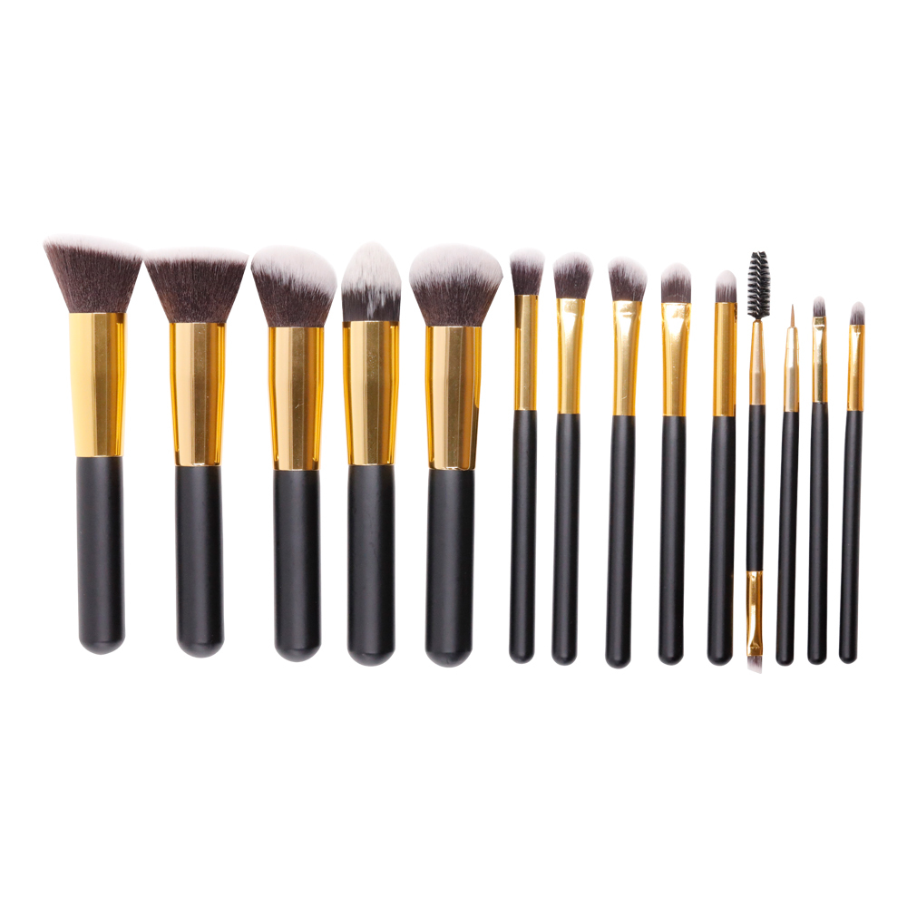 Complete Kabuki 13 pieces makeup brush set with standing convertible brush handle manufacturer
