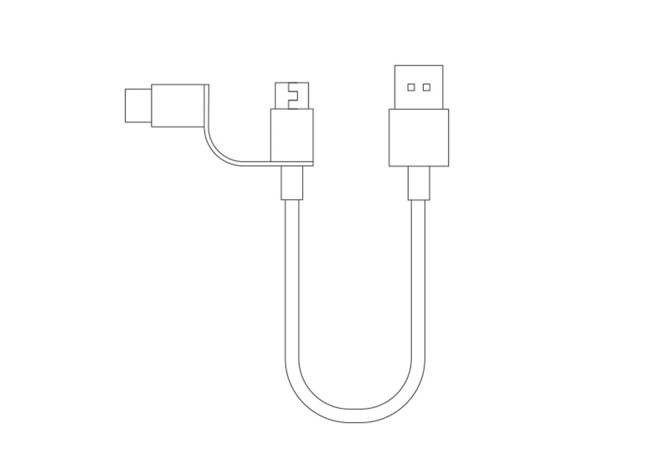 Original Xiaomi 2 In 1 Data Cables Fast Charge USB Cable 30cm100cm Length-55